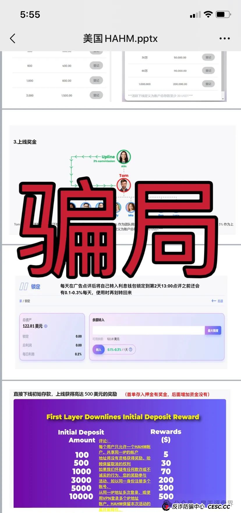 【爆料】“哈姆HAHM”又一个分红类资金盘骗局，绝对的一轮圈韭菜盘，看见一定要远离！(2)