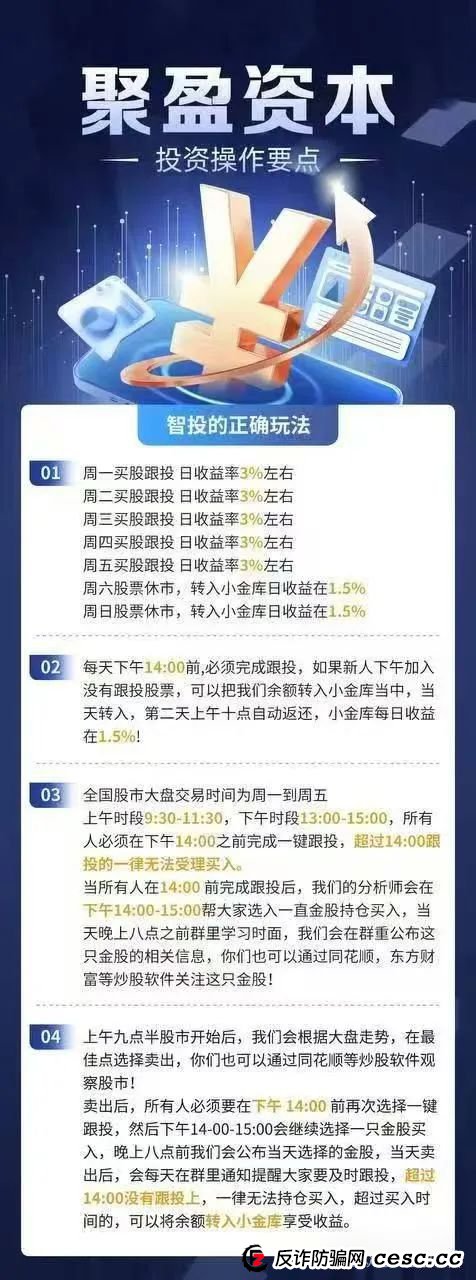 【聚盈资本】又一个套牌股票跟单类资金盘骗局，典型的一轮圈韭菜盘，看见一定要远离！(1)