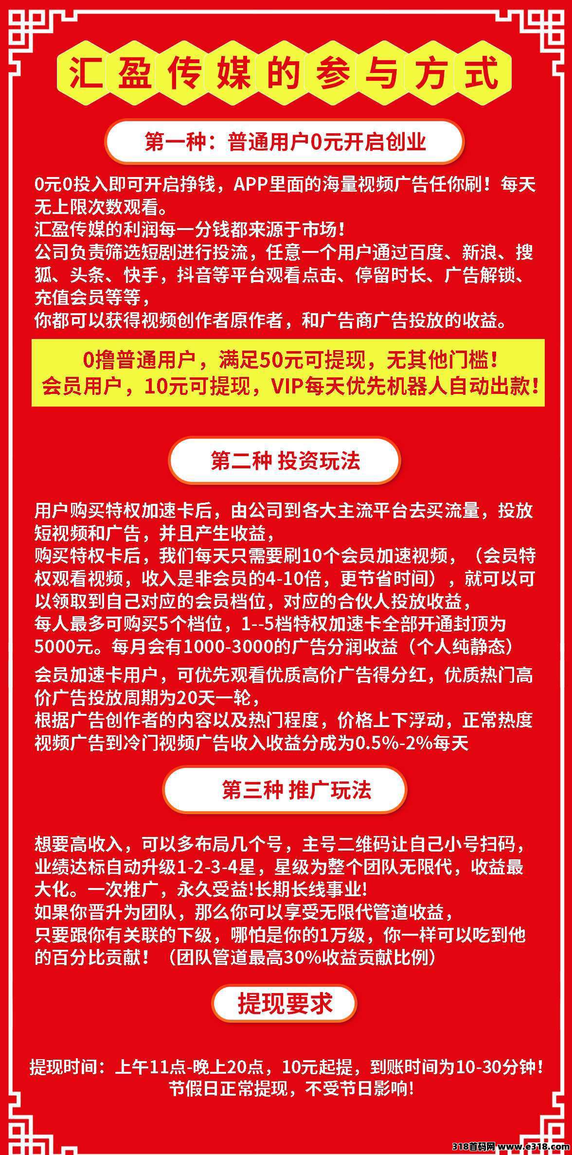 汇盈传媒，不养机，无线撸广告，无限撸广告(3)