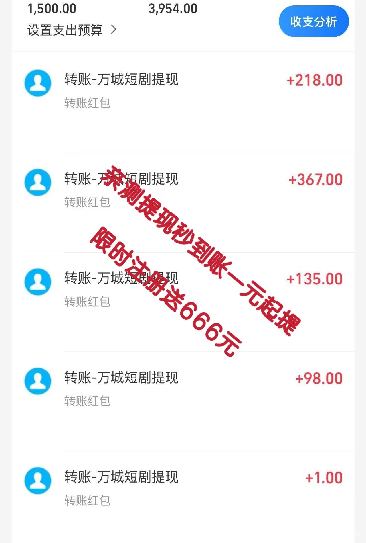 首码【万城短剧】刚出注册赠送666元元短剧，每天自动分红收益，火速推广躺赚20代佣金，1元起提秒到(3)