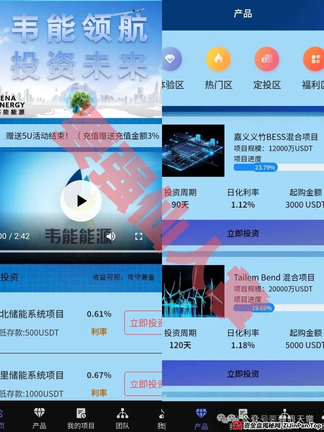 【韦能能源】分红资金盘骗局曝光，就是个套牌盘子，活不了多久了