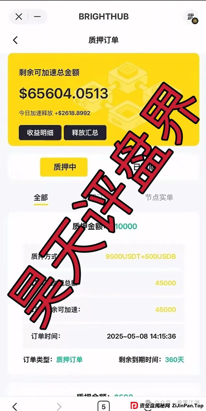 贝虎金融质押分红资金盘骗局曝光，典型的一轮圈韭菜盘，高度预警，看见一定要远离！(4)