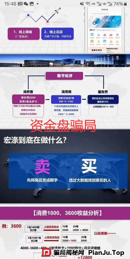 震哥扒皮宏涤洗衣：挂羊头卖狗肉的资金盘骗局！(3)