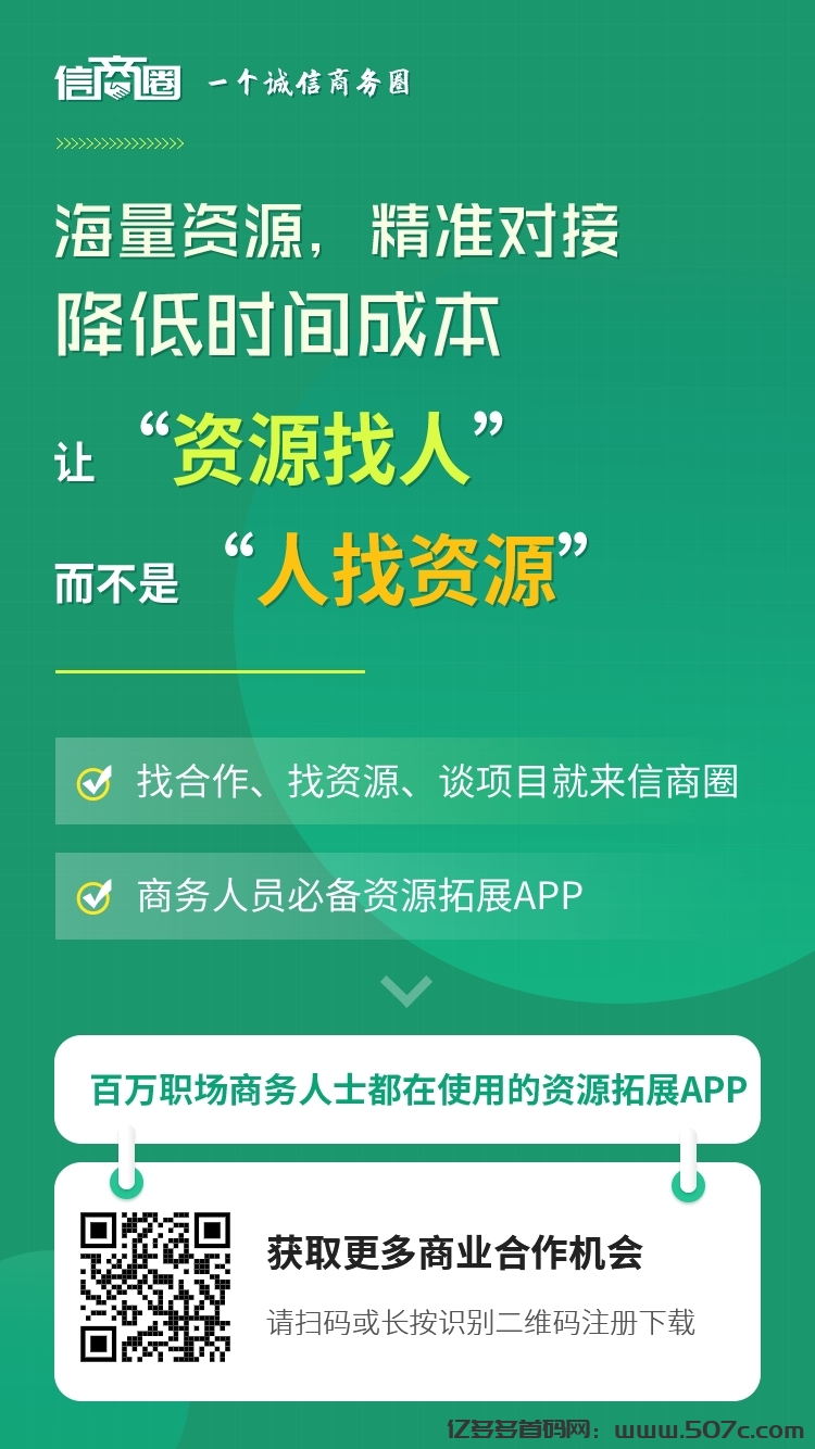 信商圈，发项目找项目，推一人得18米，已提(1)