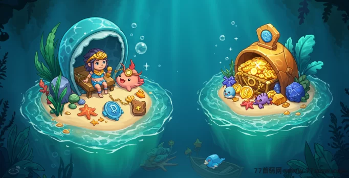 深海宝藏岛震撼上线！海洋冒险链游，养萌宠探秘神秘宝藏！(2)