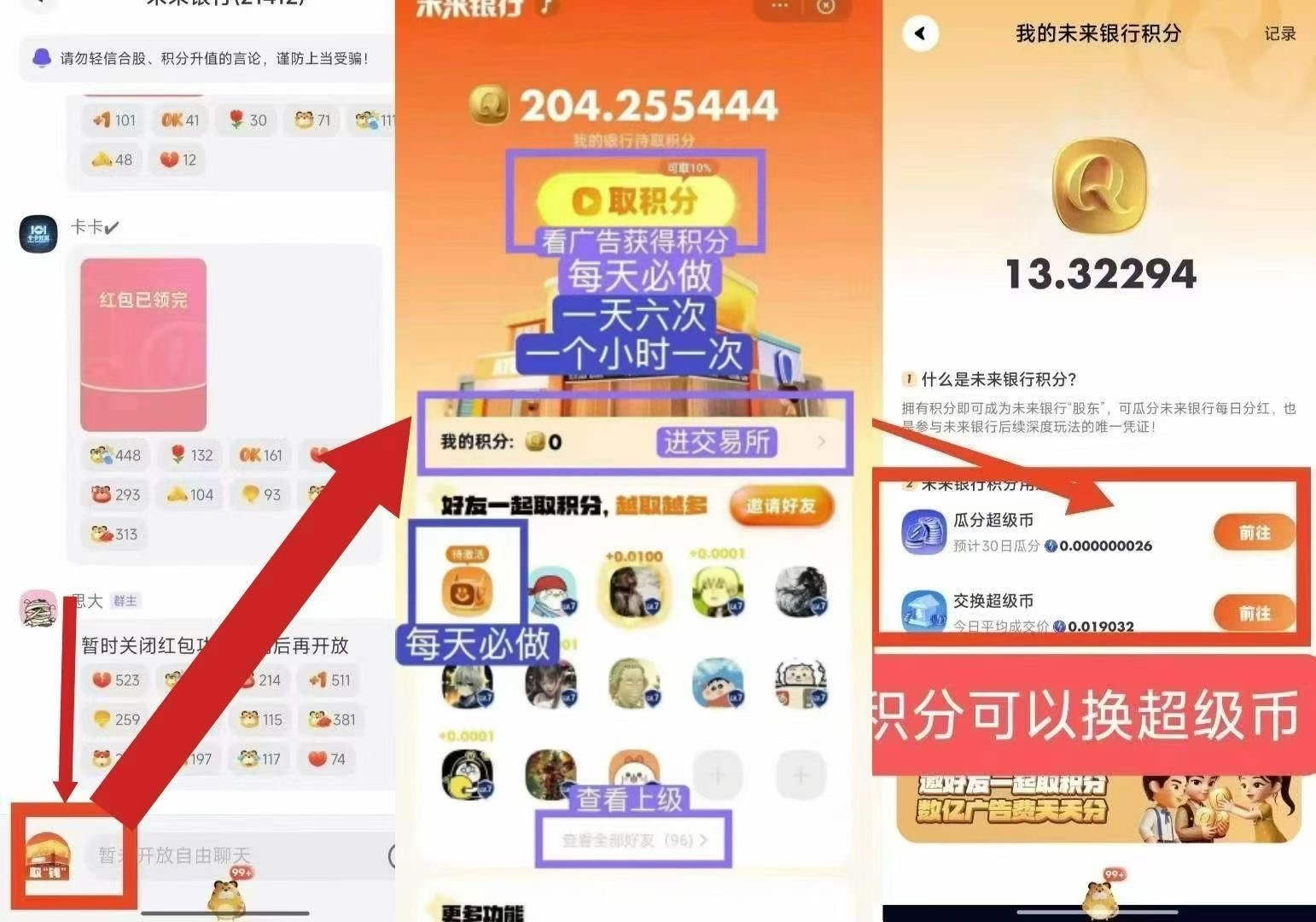 蜂群项目闭眼冲！思大超级链接创始未来积分，一个号月零撸300米左右。(2)