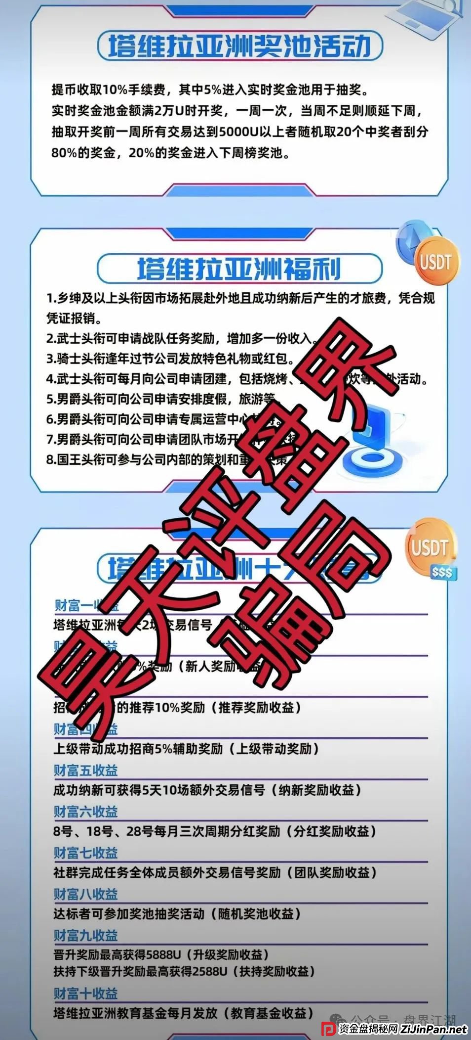塔维拉亚洲资金盘骗局原悦比特诈骗团伙所开，典型的一轮圈韭菜盘，这伙诈骗团伙一个月开几个韭菜盘，看见一定要远离！(3)