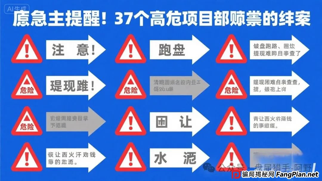 紧急提醒！17个高危项目骗局全揭秘：崩盘跑路、提现困难名单速查，别让血汗钱打水漂！(1)