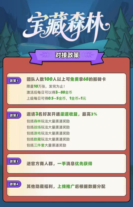 首码森林，免费送68搬砖卡，每日收益最低3米-88米，限量10万张(1)