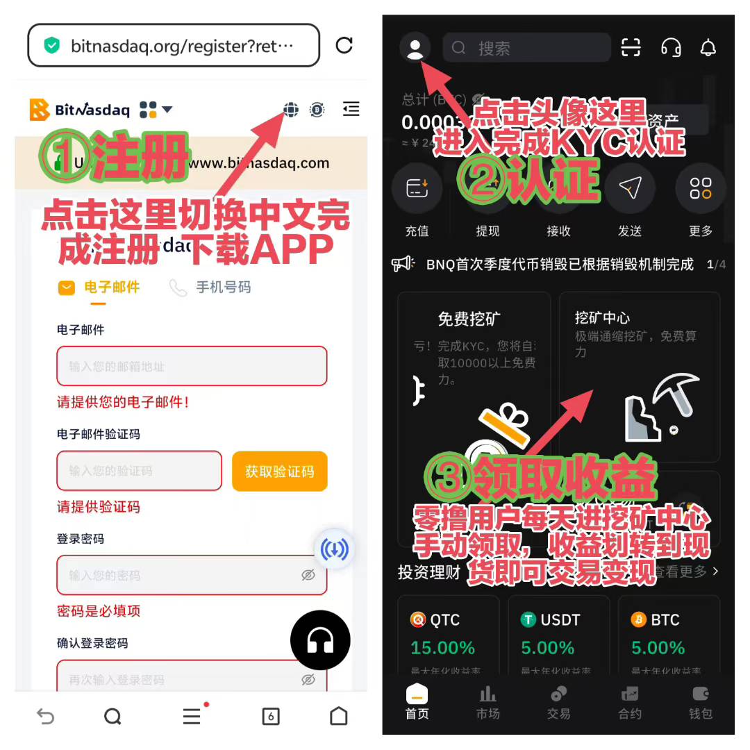 零撸BNQ，每天稳步上涨，随时交易提现(3)