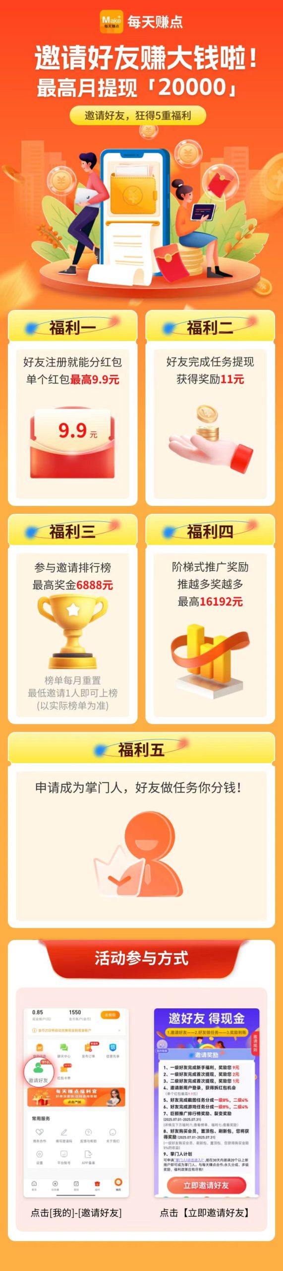 新悬赏兼职平台！拉一个拆一个两元红包，有推广能力的赶紧占位(5)