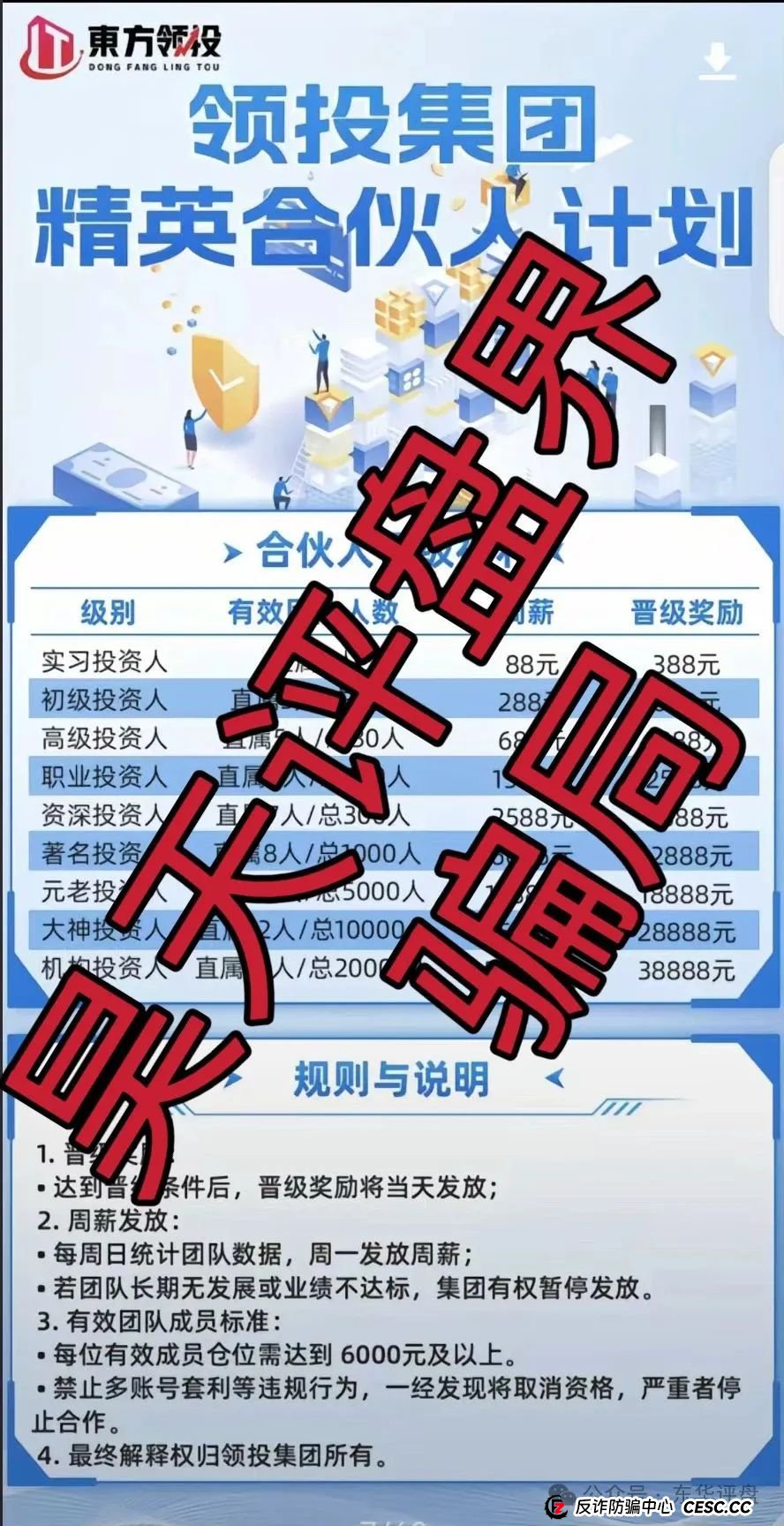 高度预警：东方领投（领投集团）冒充正规公司的跟单类资金盘骗局，即将崩盘跑路！(1)