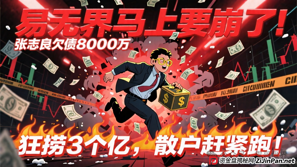 易无界马上要崩了！张志良欠债8000万还狂捞3个亿，散户赶紧跑！(1)
