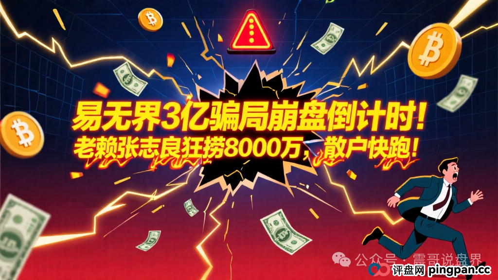易无界3亿骗局崩盘倒计时！老赖张志良狂捞8000万，散户快跑！(1)