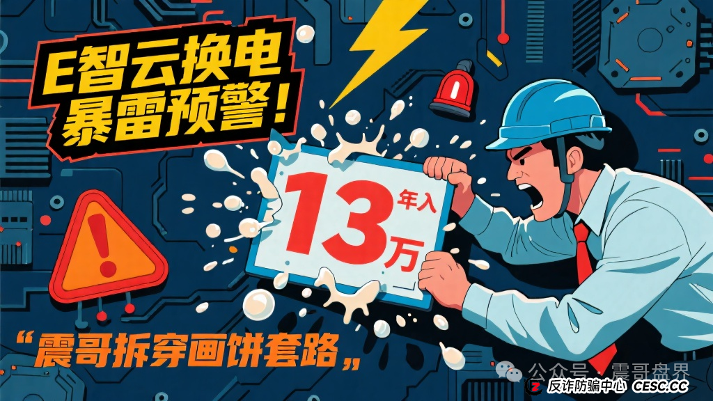 E智云换电暴雷预警！震哥拆穿年入13万的画饼套路(1)