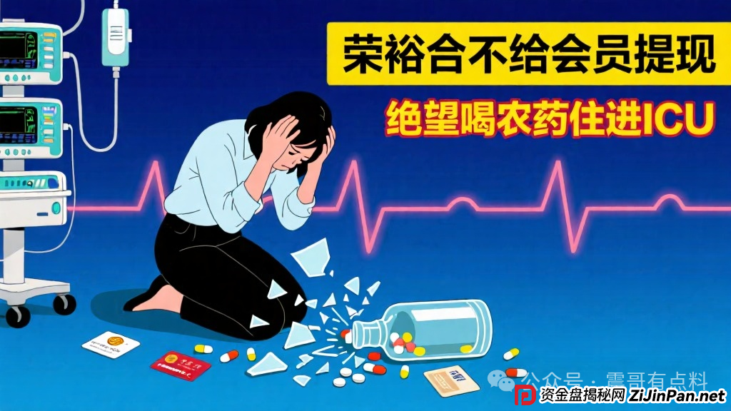 盘讯：荣裕合不给会员提现，绝望之下喝农药，现已经住进ICU
