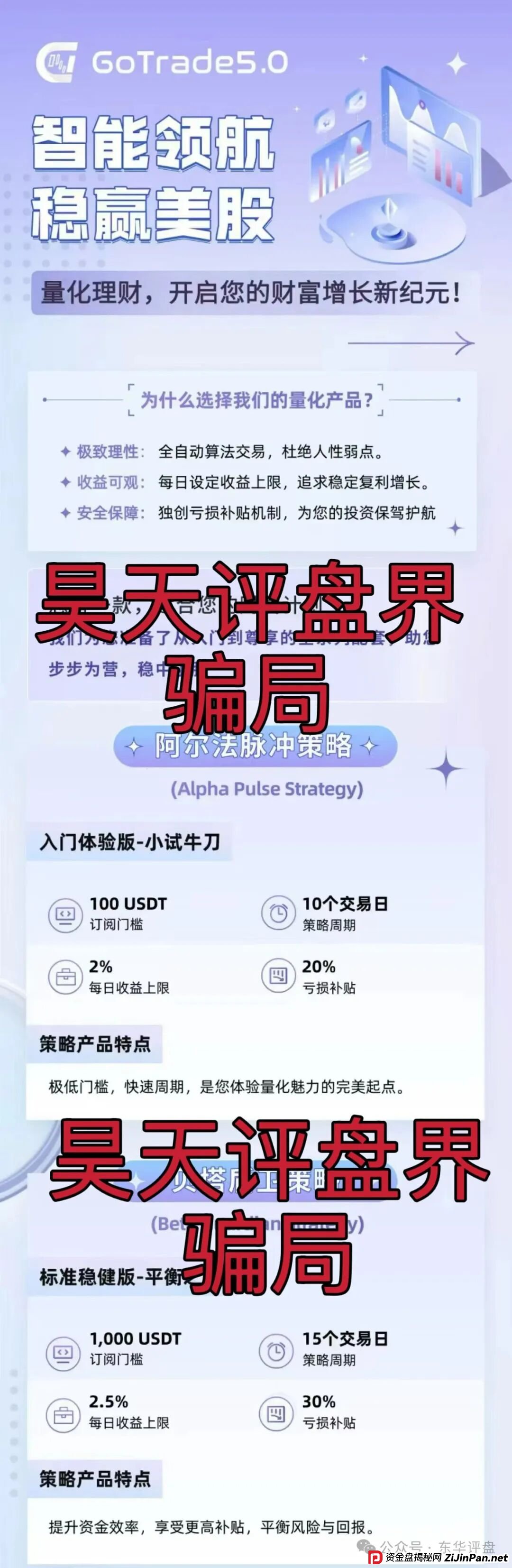 GoTrade5.0股票量化分红类资金盘骗局，号称日收益2%，典型的一轮圈杀猪盘，看见一定要远离！(2)